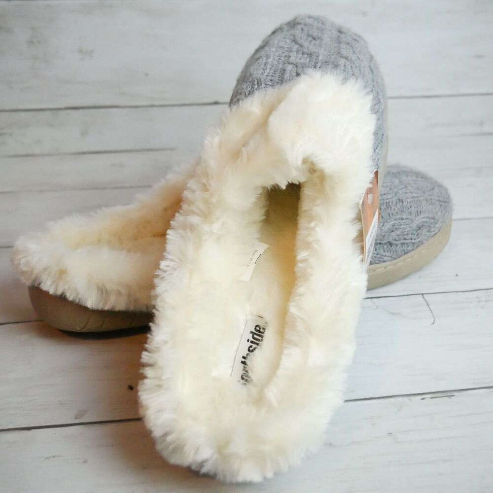 Northside Womens Size XL (11) Elena Slipper Chunky Sweater-Knit Upper Faux Fur - Picture 6 of 9